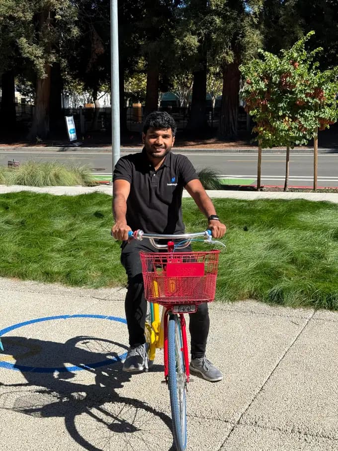 At the Google campus in Silicon Valley