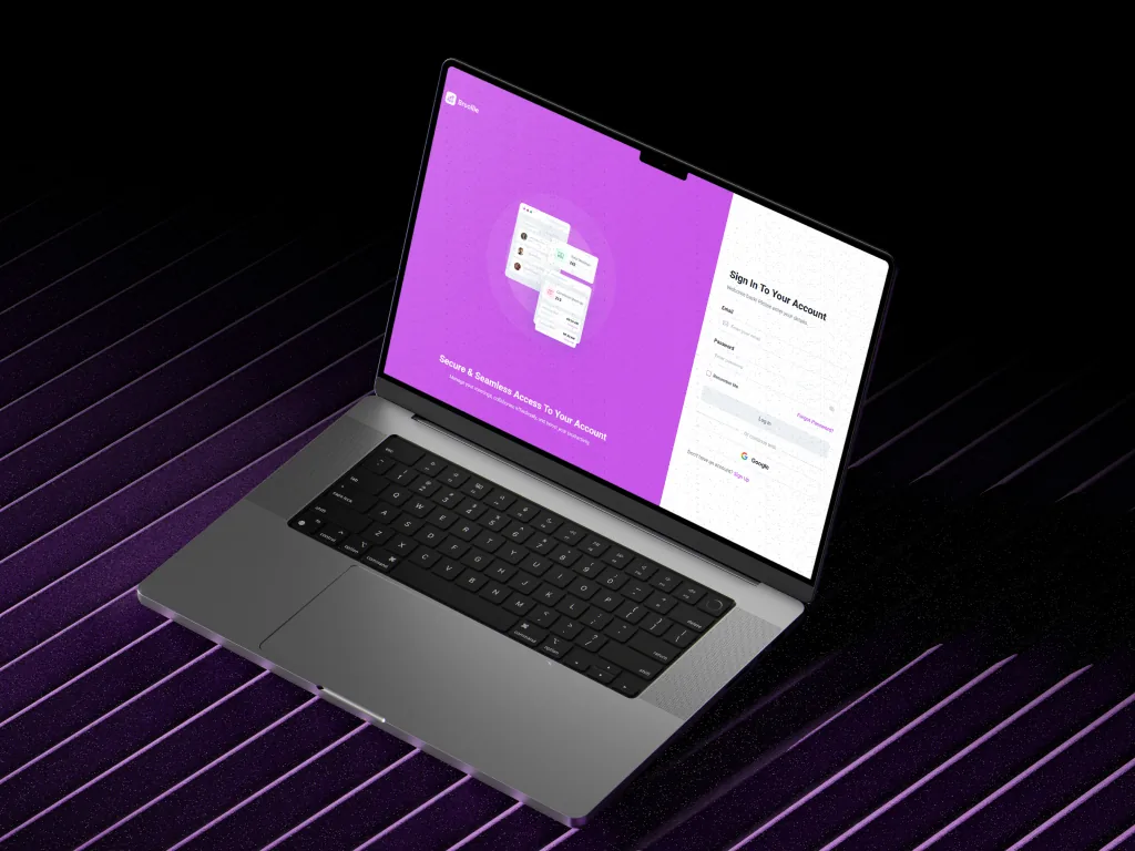 Broollie secure sign-in screen