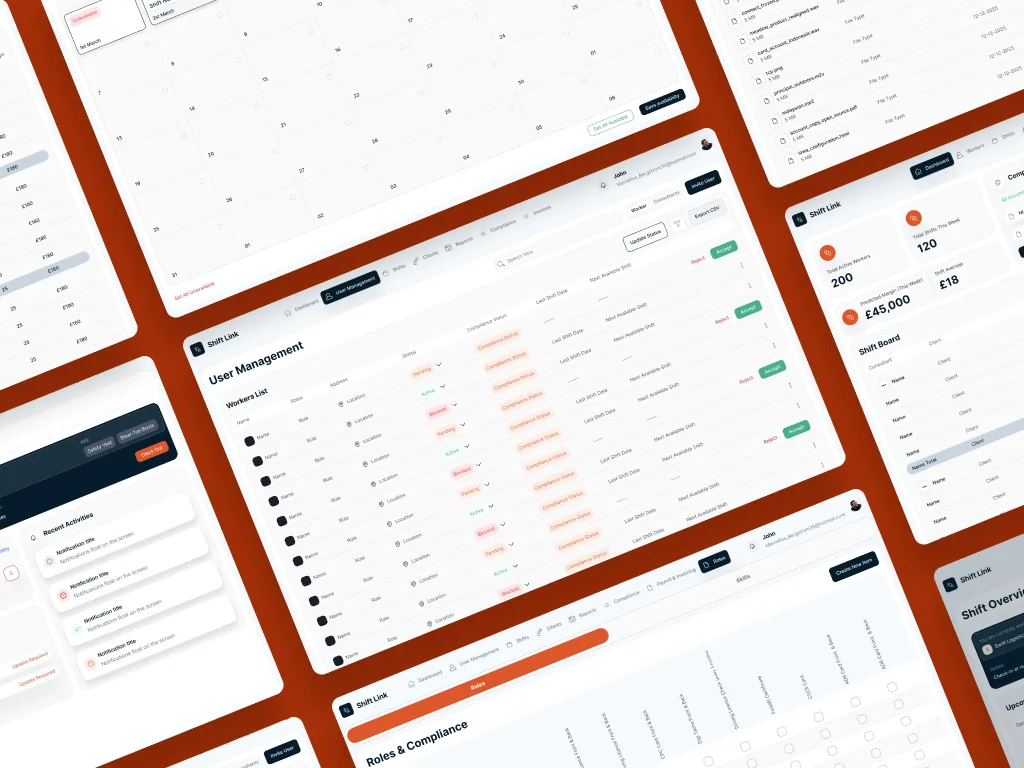 Shift Link product interface