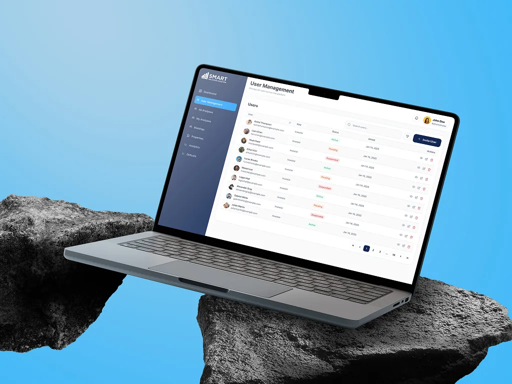 SmartREI platform on a laptop